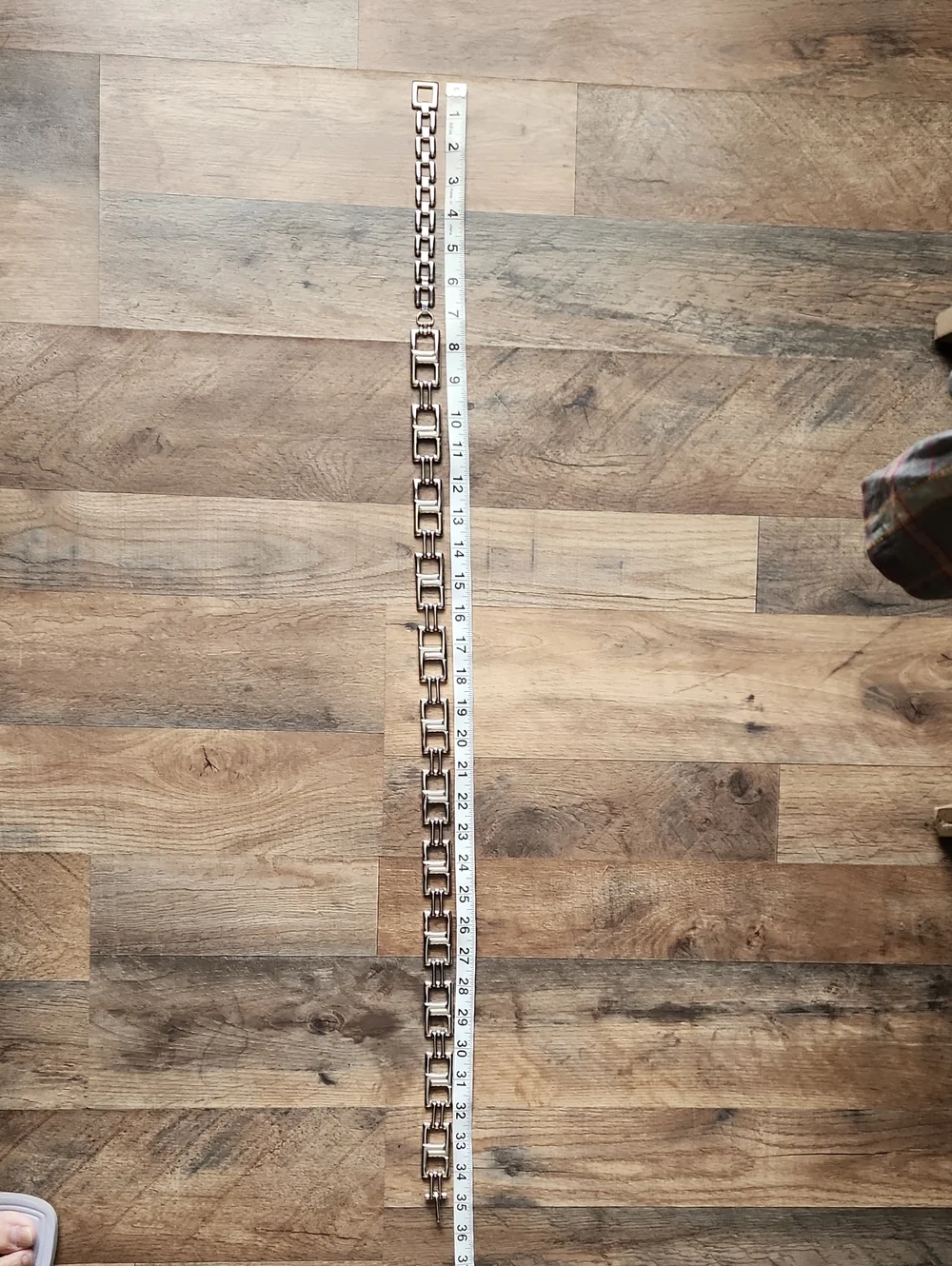 Silver-Tone Geometric Chain Belt | Y2K Statement Waist Belt‎